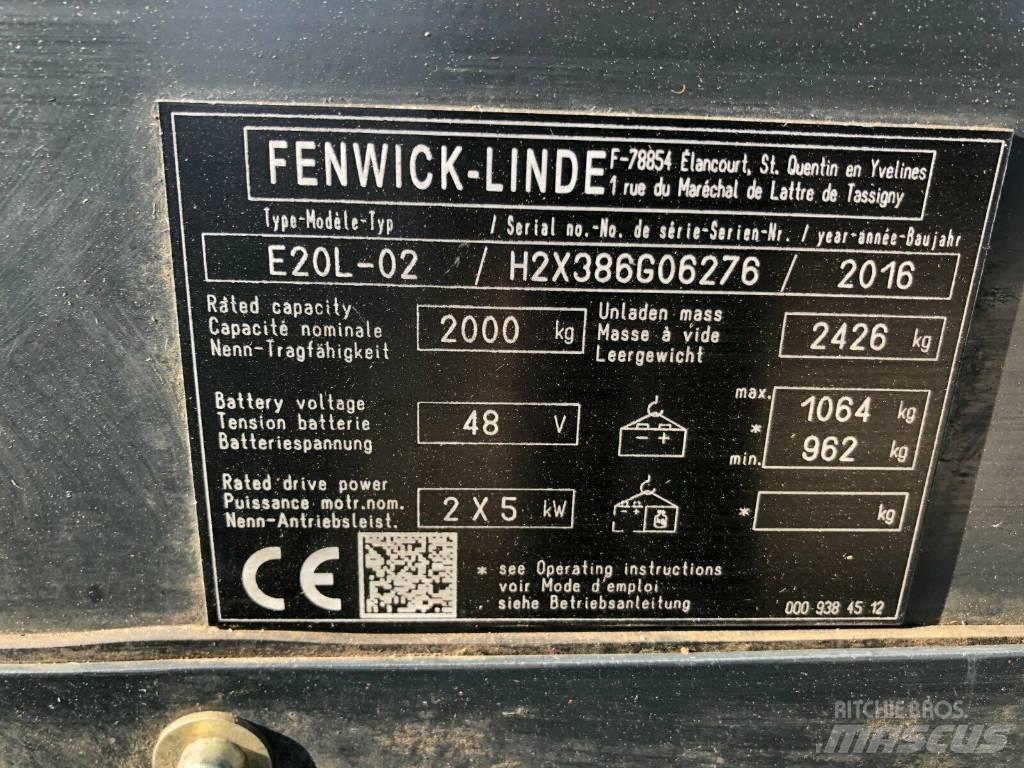 Linde E 20 L-02 電動堆高機