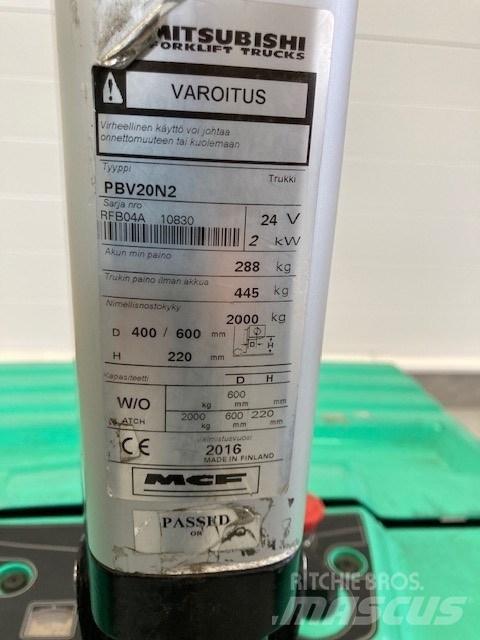 Mitsubishi PBV20N2 平台型低架升降機