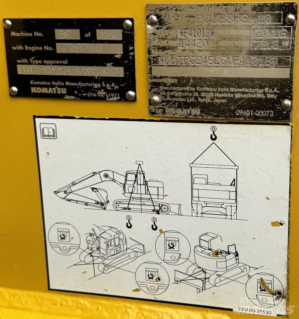 Komatsu PC 138 US-10 履帶式 挖土機/掘鑿機/挖掘機