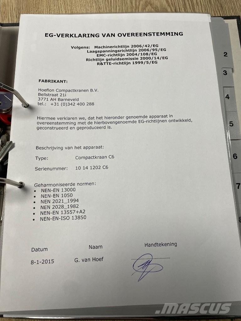 Hoeflon C 6 SOLD 小型起重機