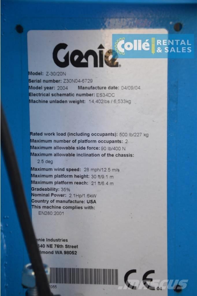 Genie Z-30/20N | 2004 曲臂高空作業車