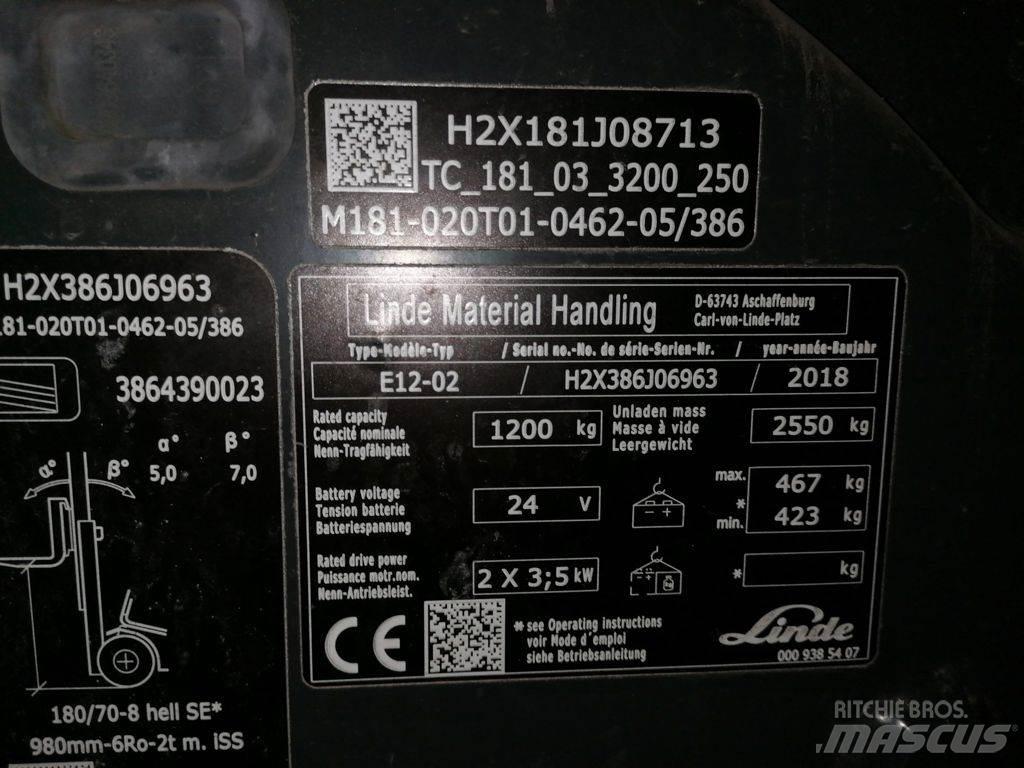 Linde E12-02 電動堆高機