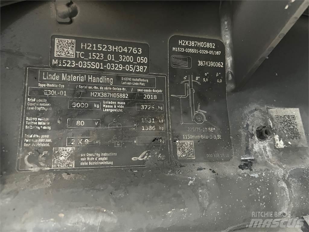 Linde E30L-01 電動堆高機