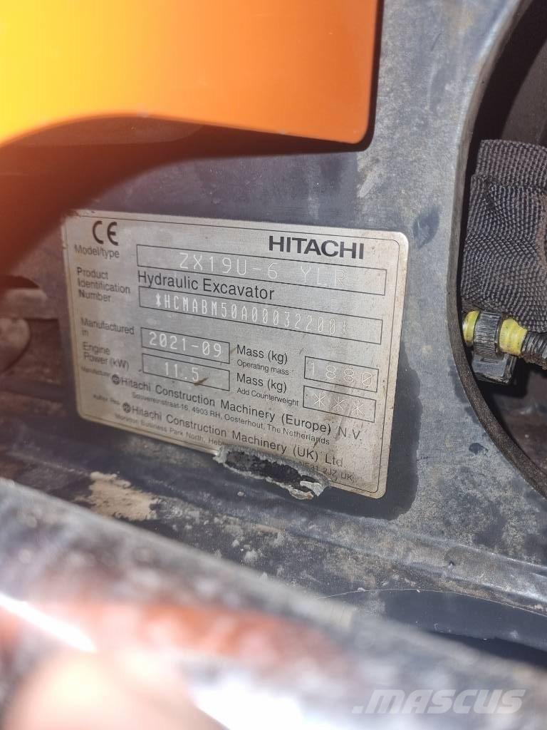 Hitachi ZX 19 U 小型挖土機/掘鑿機<7t(小型挖掘機)