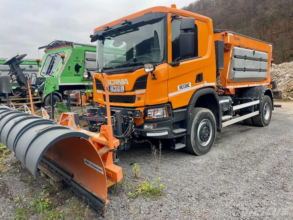 Scania P 410 砂鹽撒布機