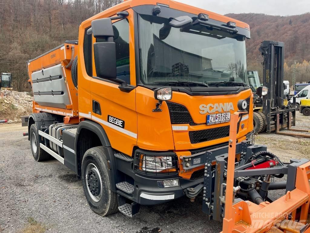 Scania P 410 砂鹽撒布機