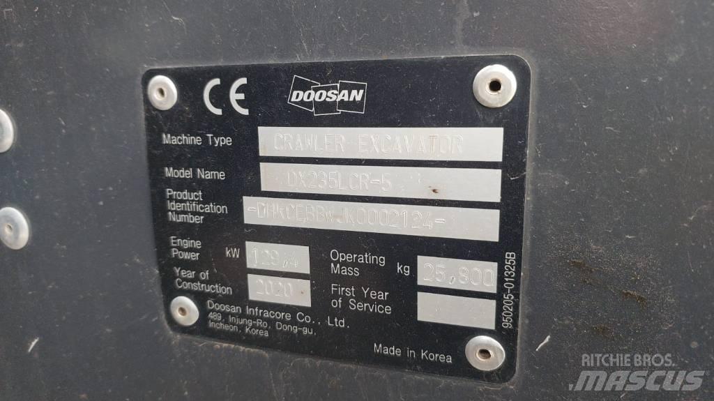 Doosan DX235LCR-5 履帶式 挖土機/掘鑿機/挖掘機