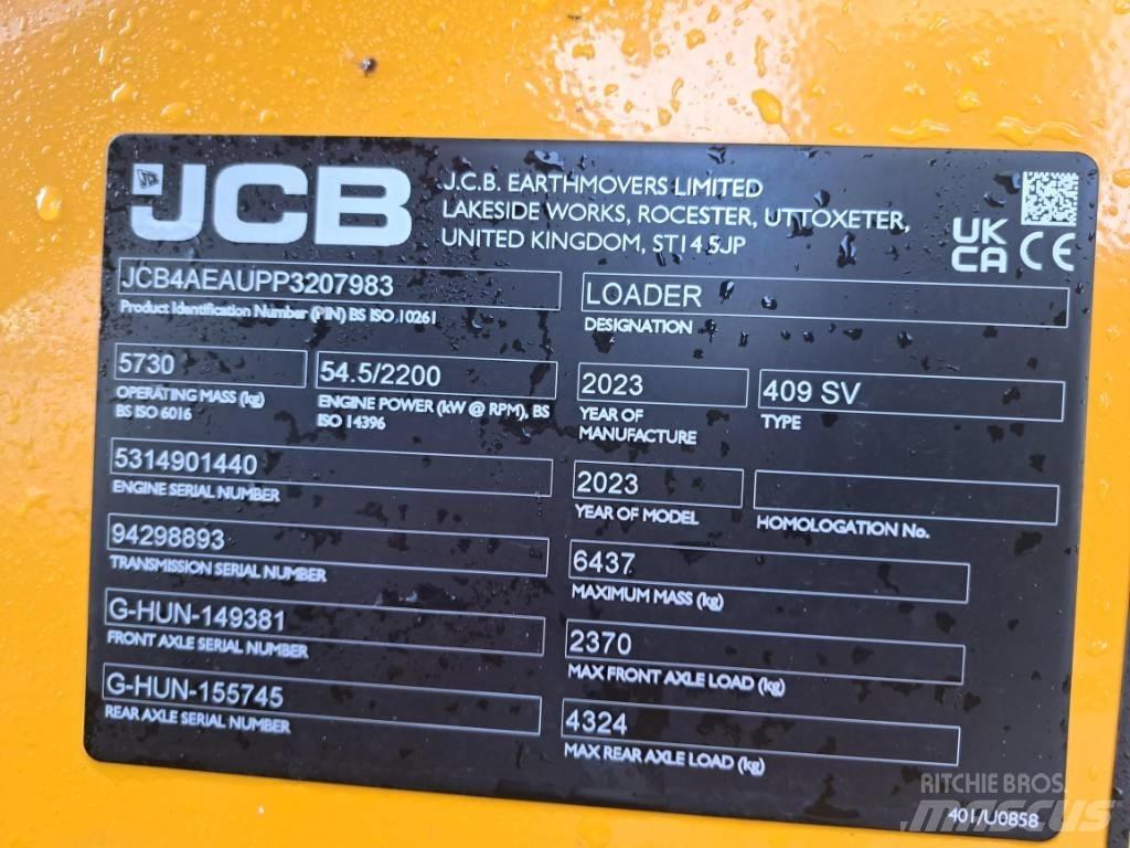 JCB 409 SV NE 輪胎式裝載機