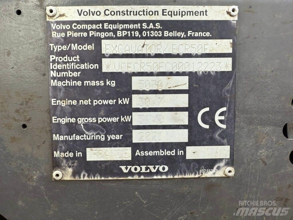 Volvo ECR50F 小型挖土機/掘鑿機<7t(小型挖掘機)