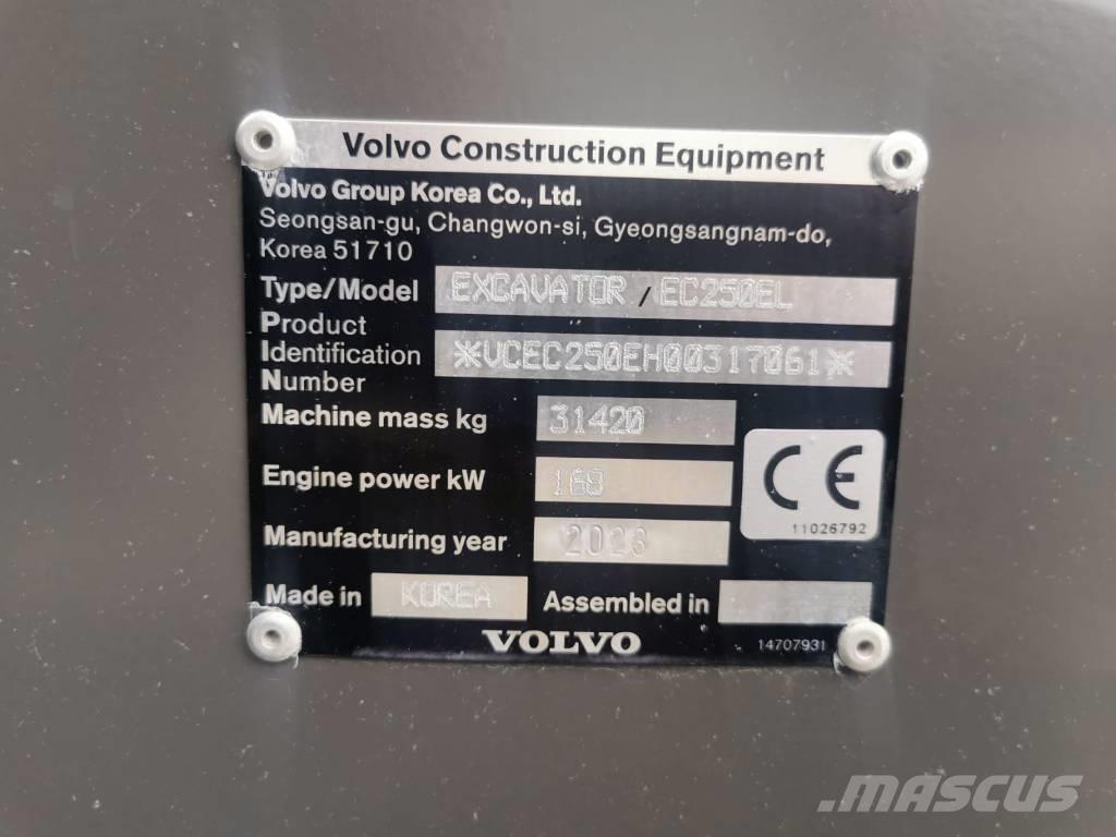 Volvo EC250EL 履帶式 挖土機/掘鑿機/挖掘機