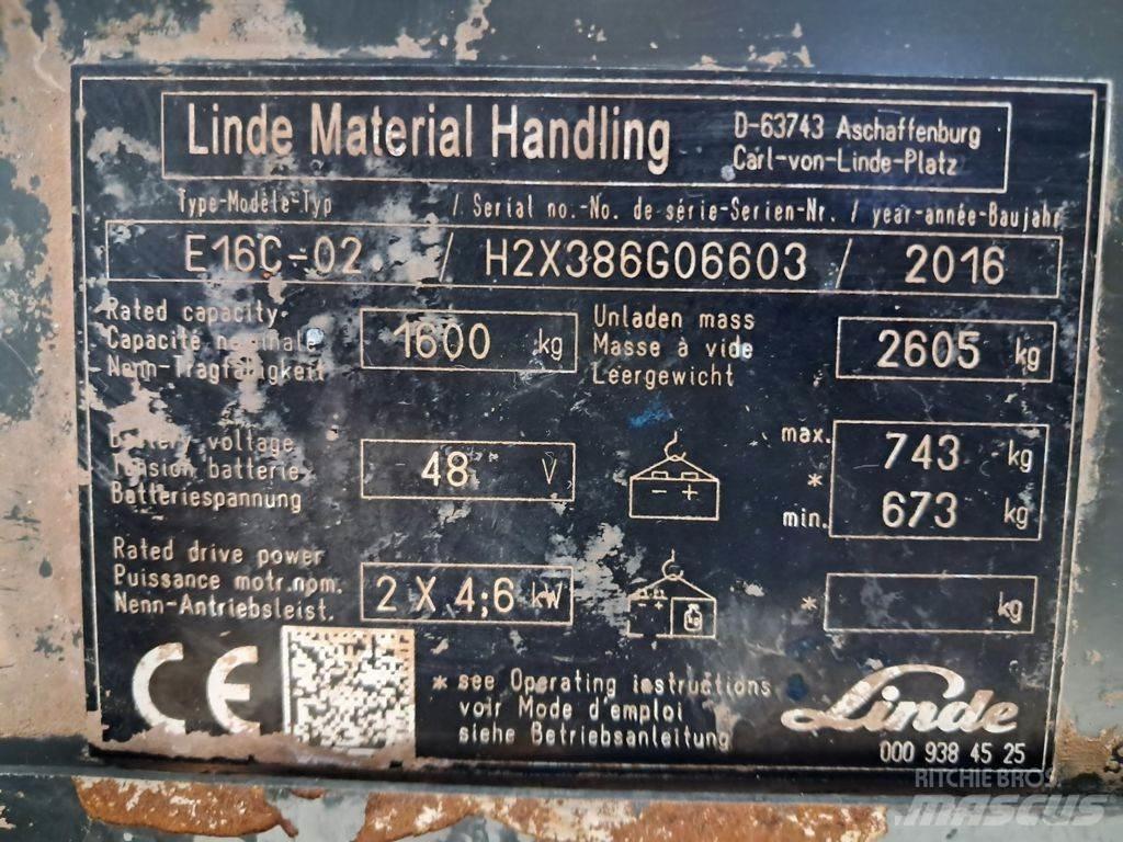 Linde E16C-03 電動堆高機
