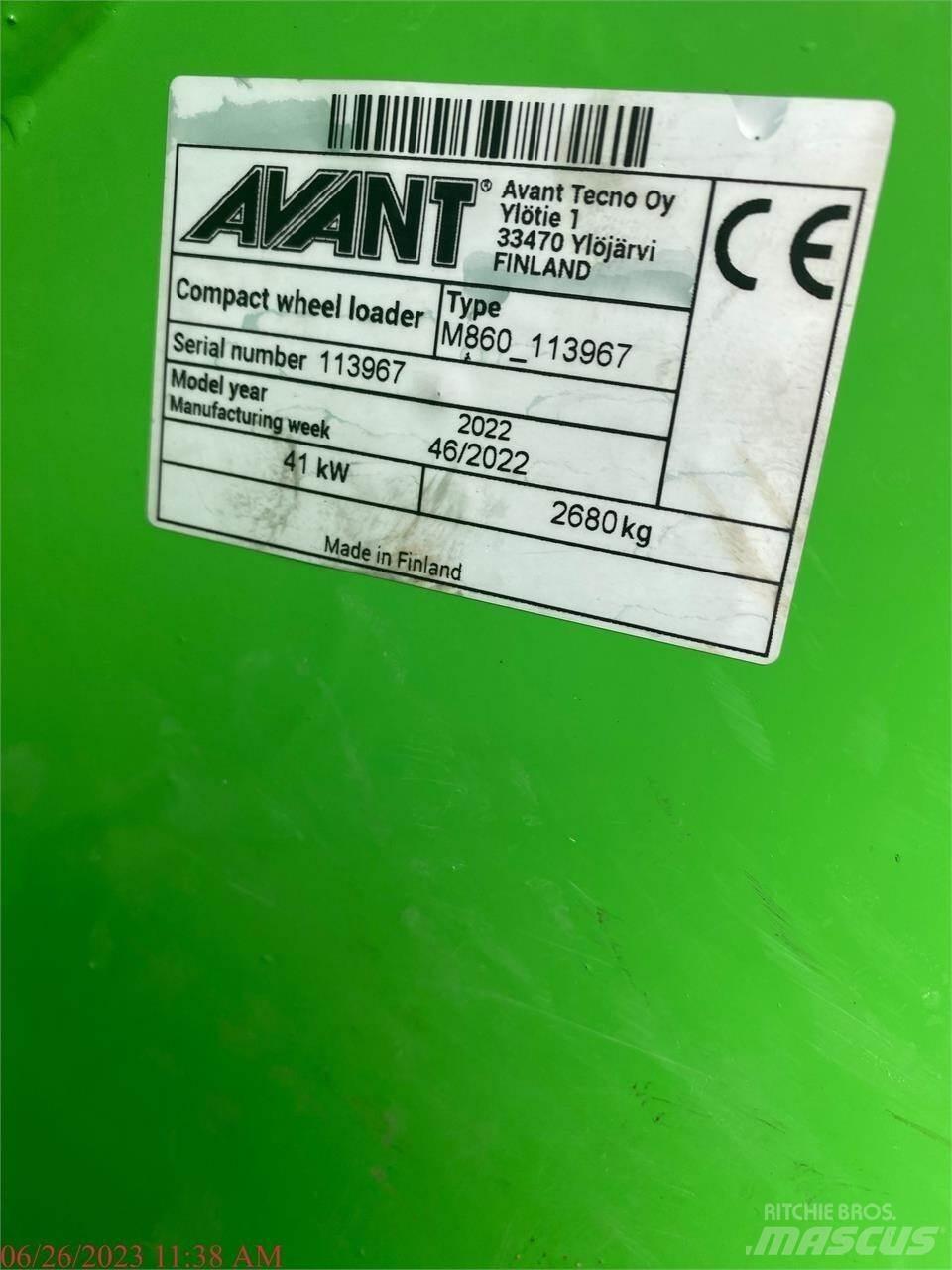 Avant 860I 輪胎式裝載機