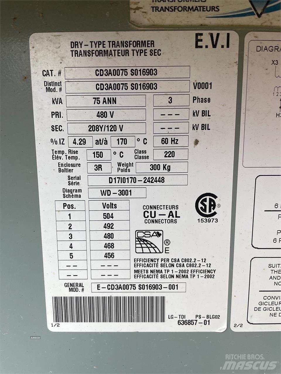 Delta 75 KVA 其他發電機