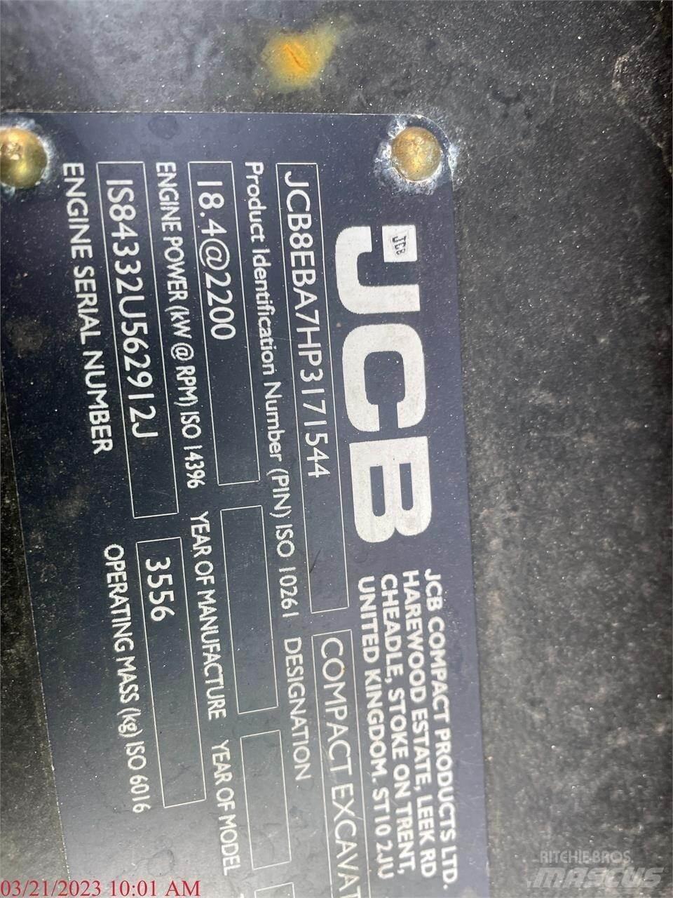 JCB 35Z-1 小型挖土機/掘鑿機<7t(小型挖掘機)