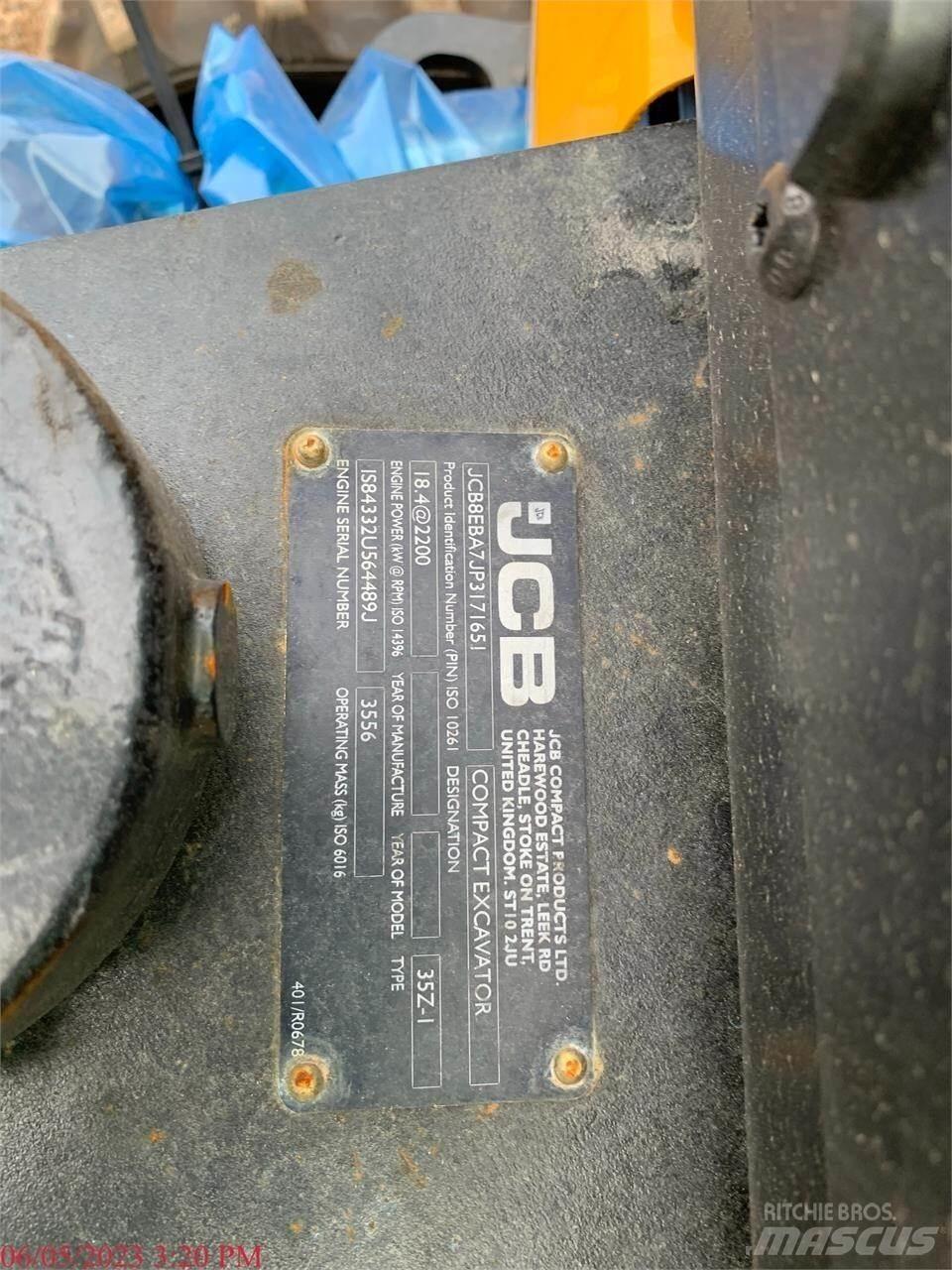 JCB 35Z-1 小型挖土機/掘鑿機<7t(小型挖掘機)