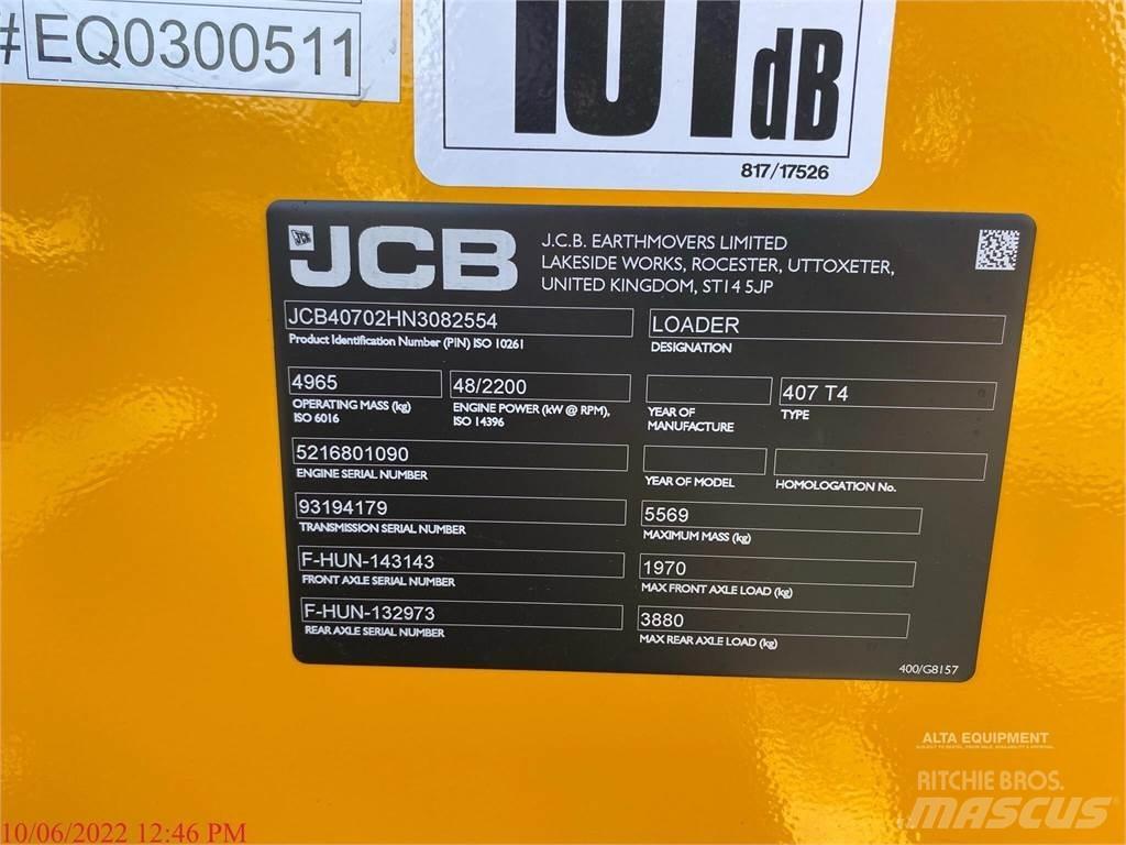 JCB 407 輪胎式裝載機