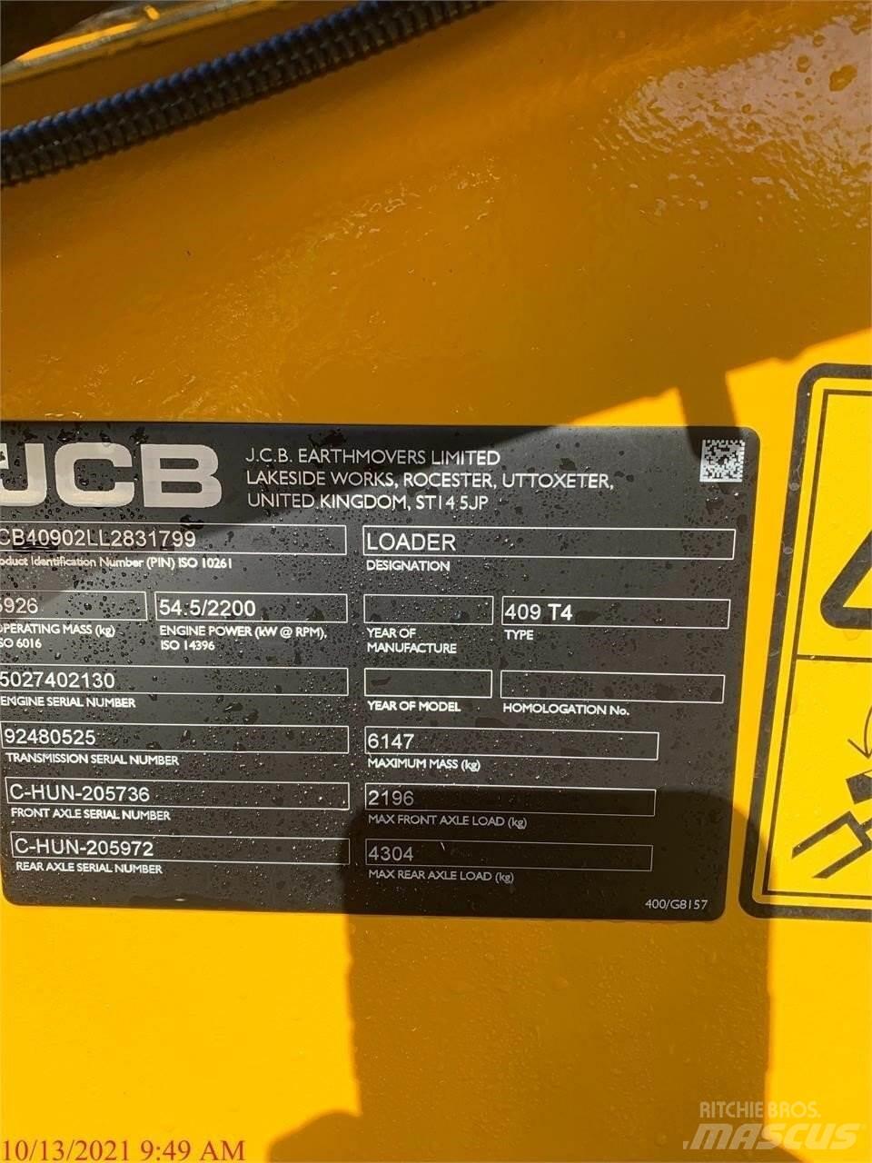 JCB 409 輪胎式裝載機
