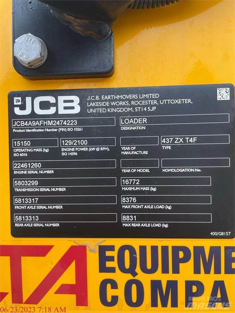 JCB 437ZX 輪胎式裝載機