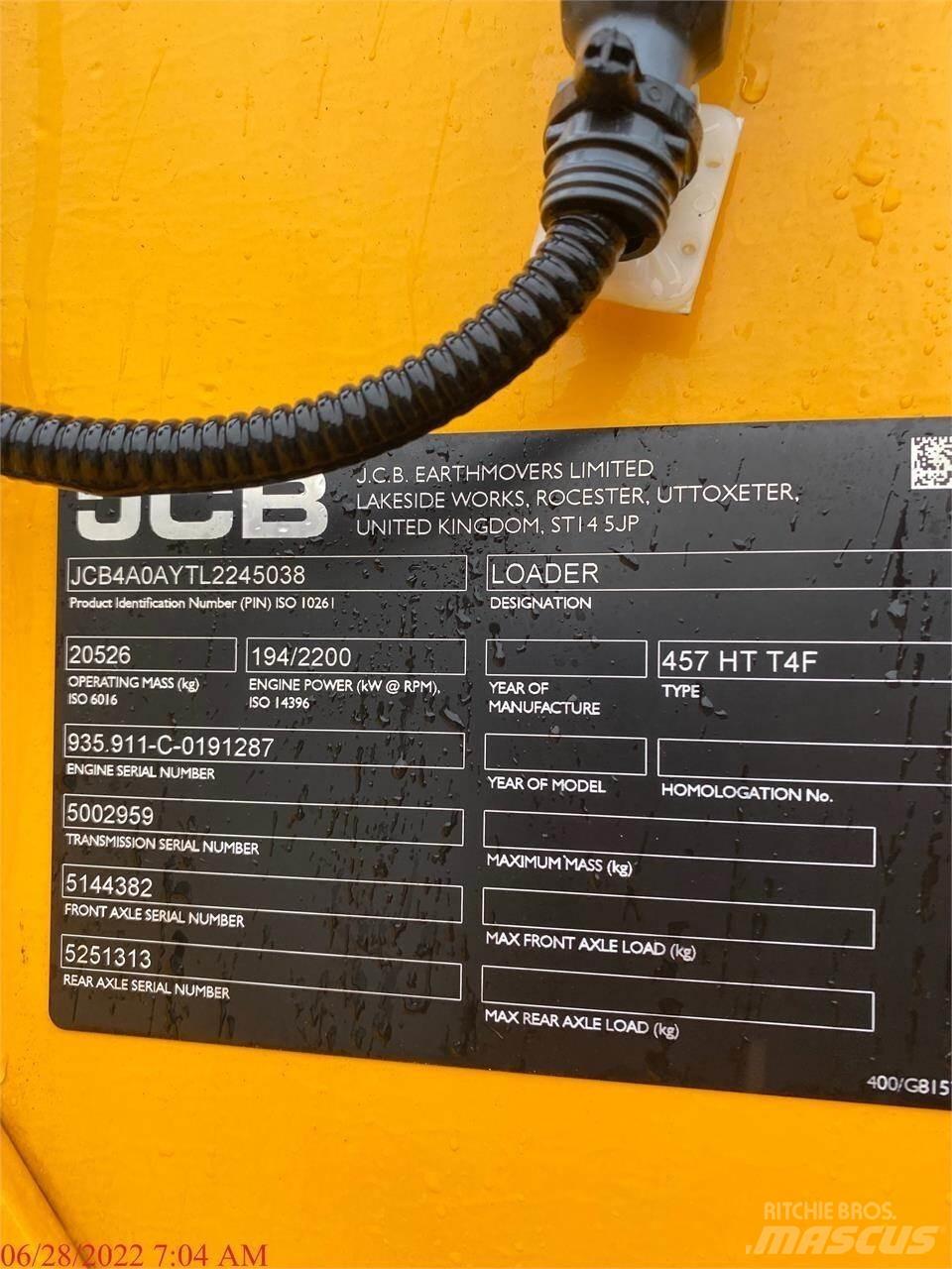 JCB 457HT 輪胎式裝載機