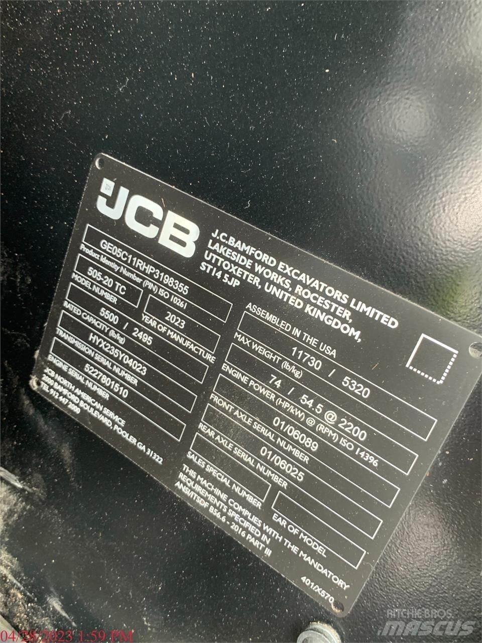 JCB 505-20TC 伸縮臂操作車
