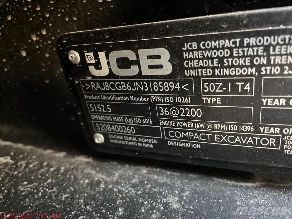 JCB 50Z-1 小型挖土機/掘鑿機<7t(小型挖掘機)