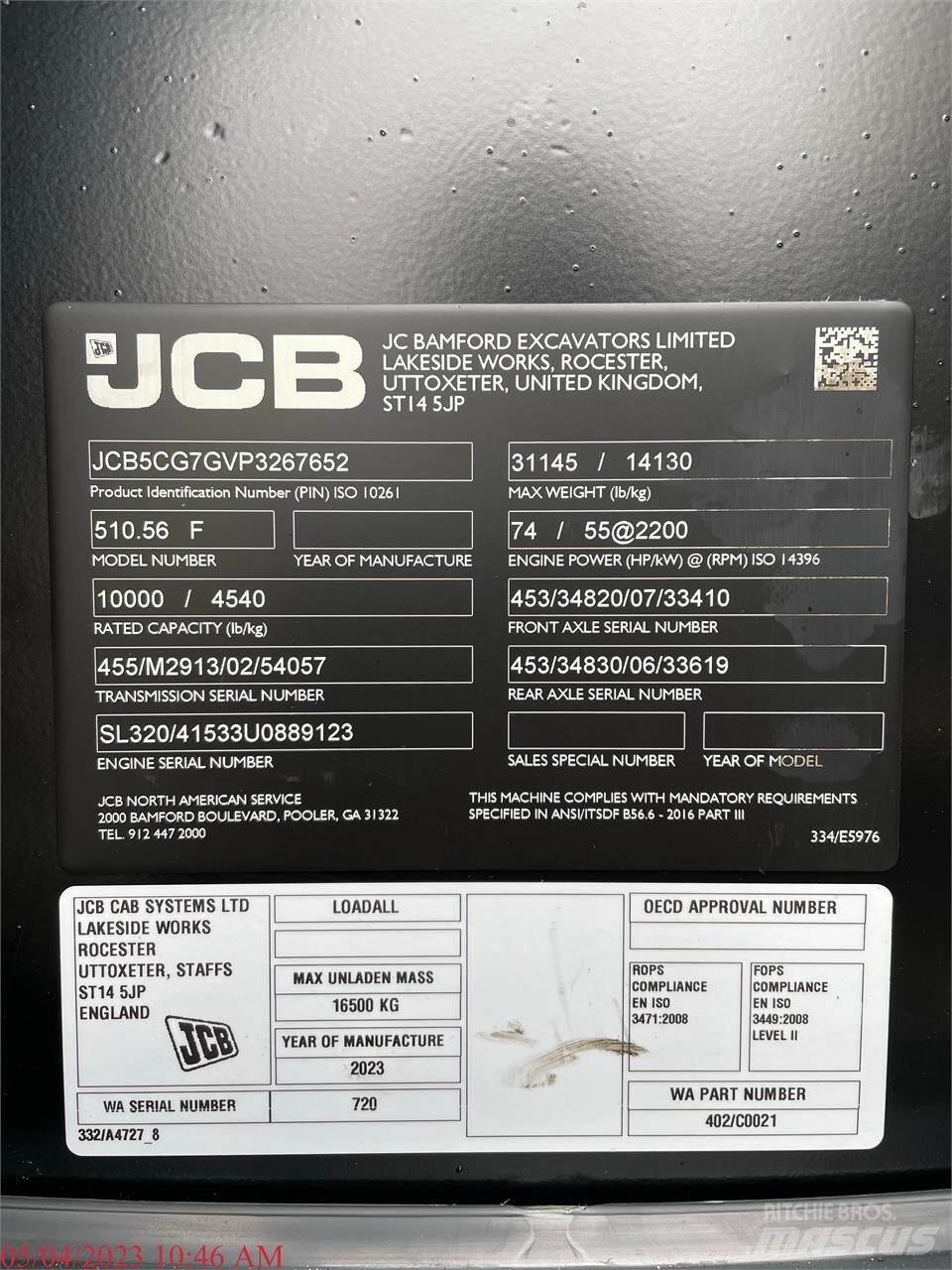 JCB 510-56 伸縮臂操作車