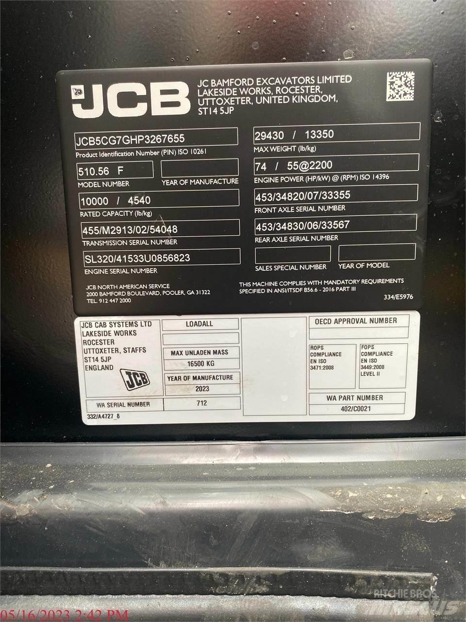 JCB 510-56 伸縮臂操作車