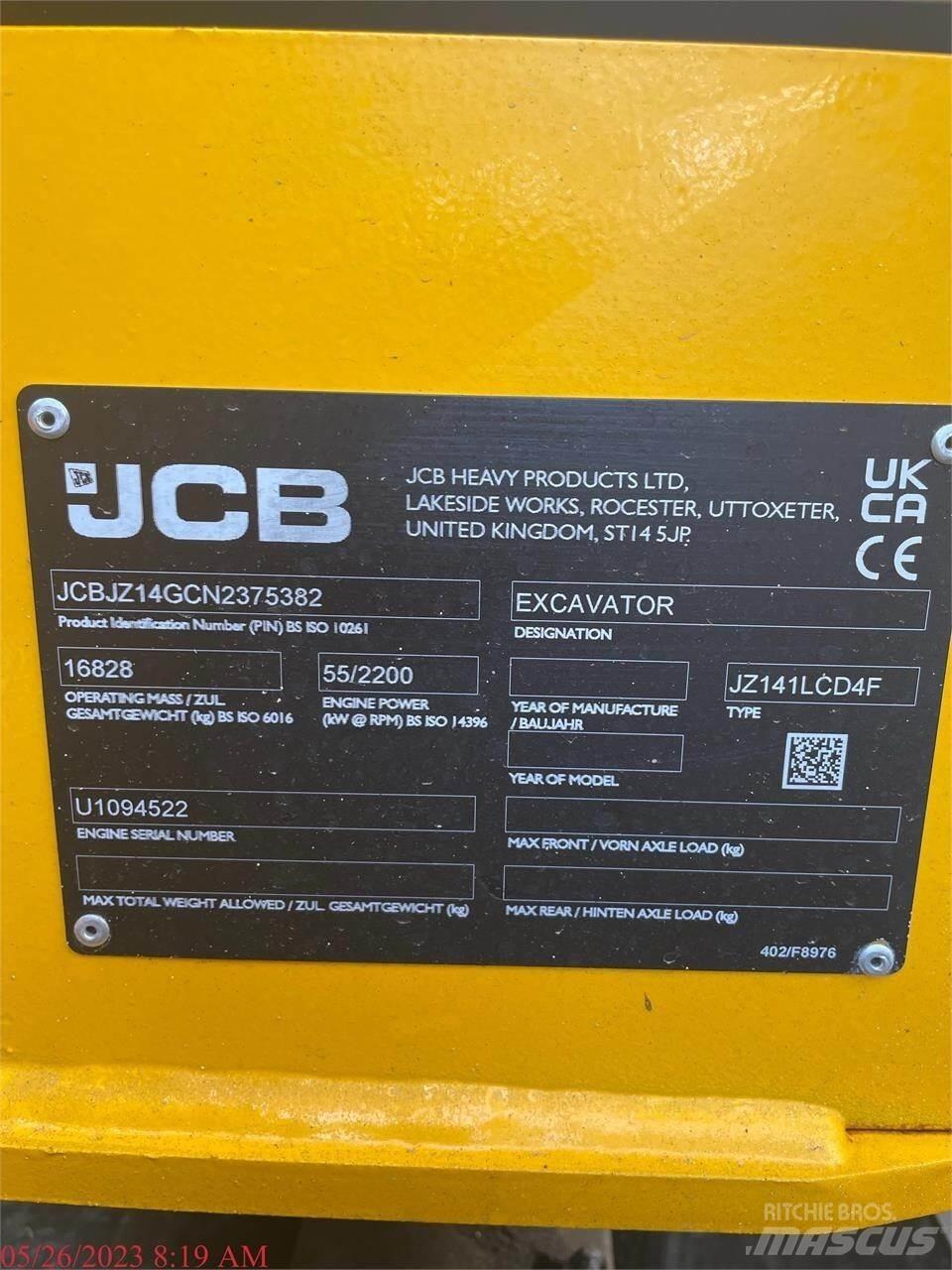 JCB JZ141 LC 履帶式 挖土機/掘鑿機/挖掘機