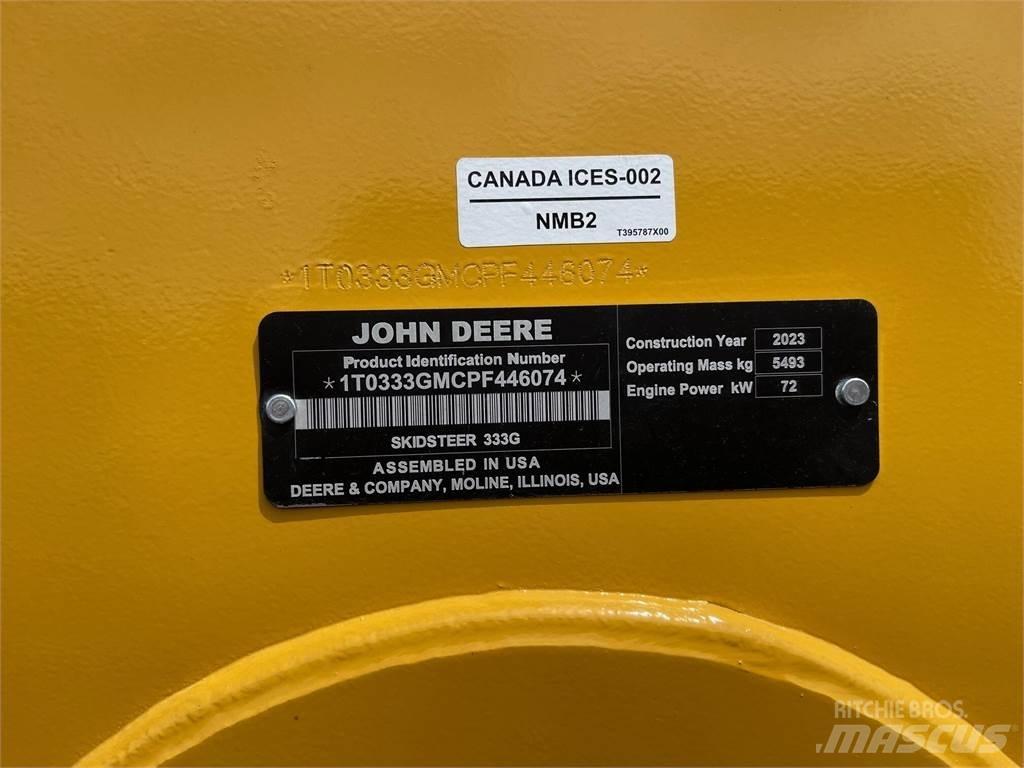 John Deere 333G 滑移轉向裝載機