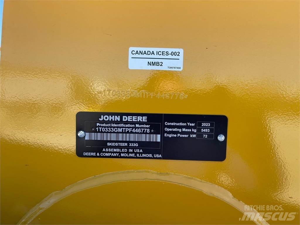 John Deere 333G 滑移轉向裝載機