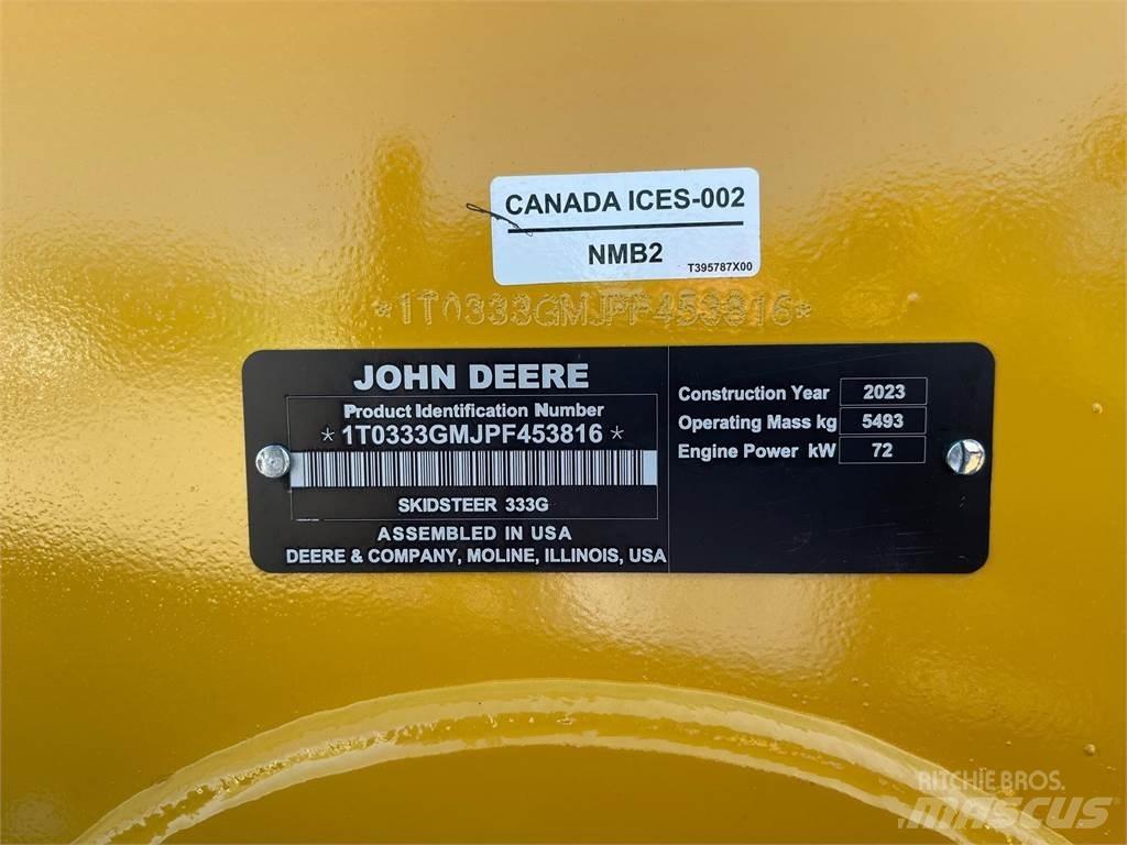 John Deere 333G 滑移轉向裝載機