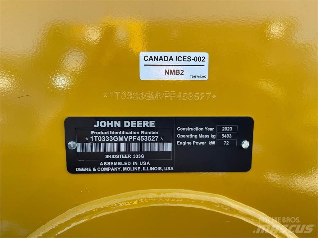 John Deere 333G 滑移轉向裝載機