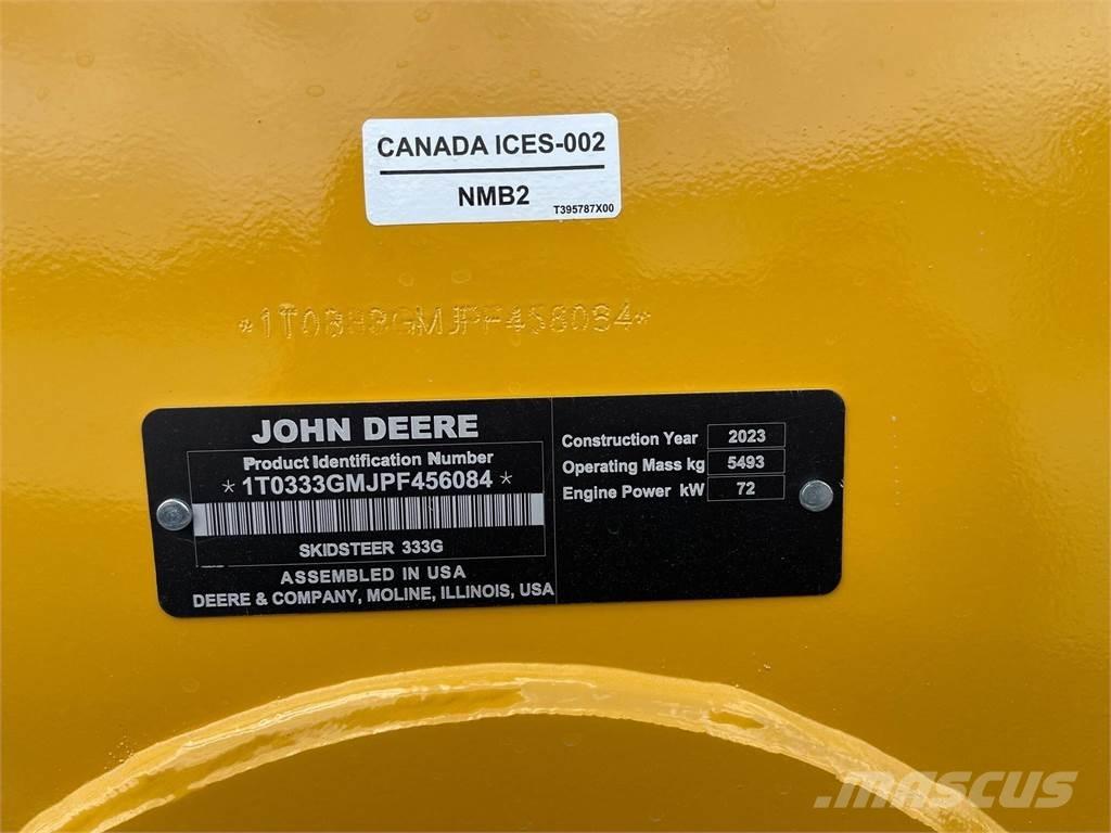 John Deere 333G 滑移轉向裝載機