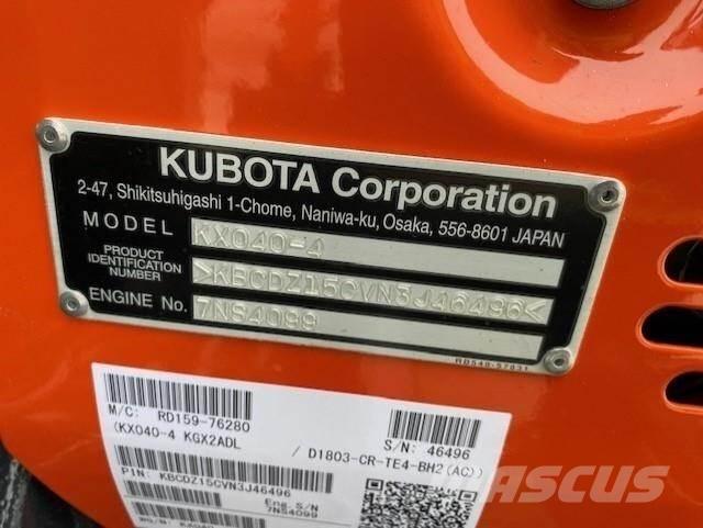 Kubota KX040-4 小型挖土機/掘鑿機<7t(小型挖掘機)