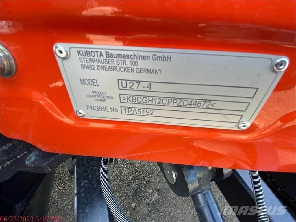 Kubota U27-4 小型挖土機/掘鑿機<7t(小型挖掘機)