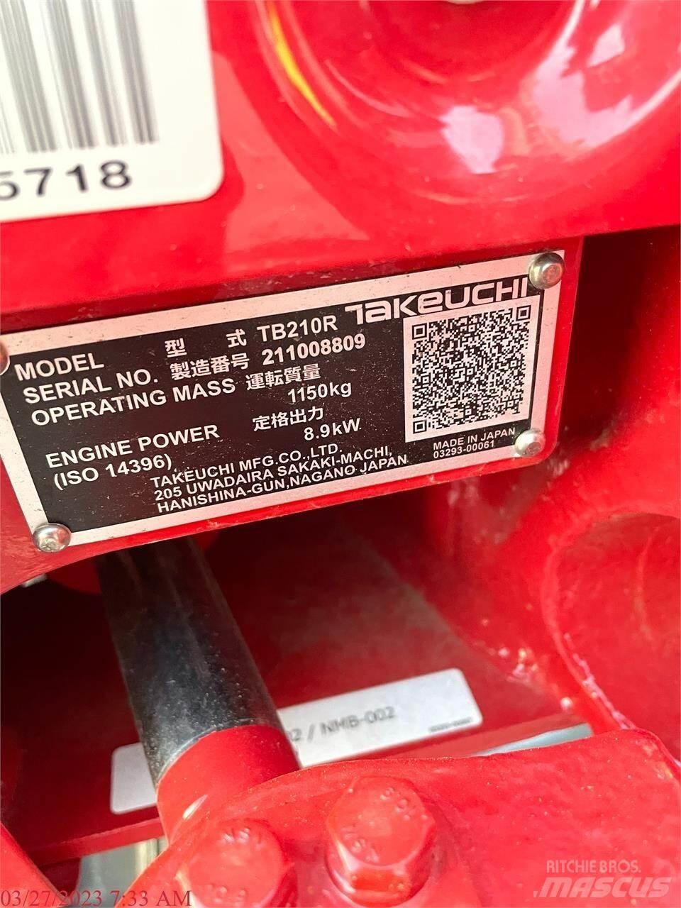 Takeuchi TB210R 小型挖土機/掘鑿機<7t(小型挖掘機)