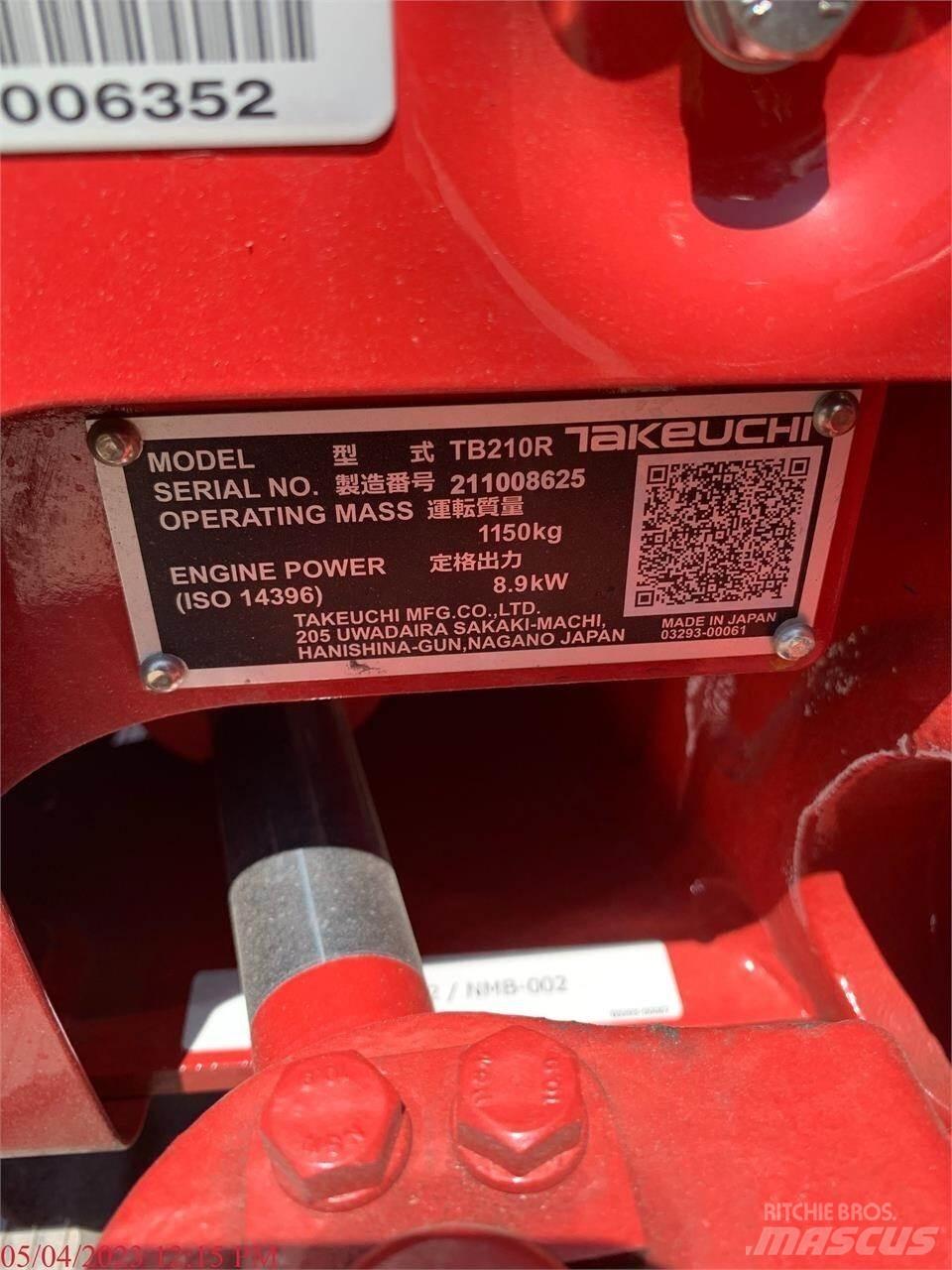 Takeuchi TB210R 小型挖土機/掘鑿機<7t(小型挖掘機)