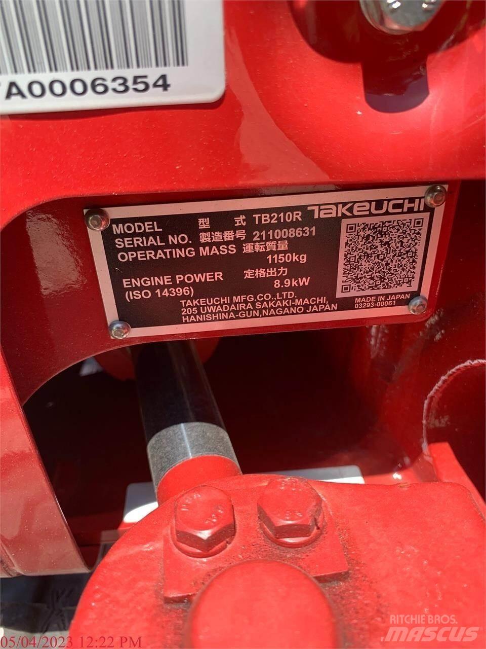 Takeuchi TB210R 小型挖土機/掘鑿機<7t(小型挖掘機)