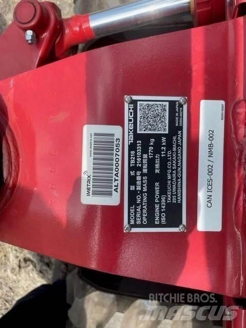 Takeuchi TB216 小型挖土機/掘鑿機<7t(小型挖掘機)