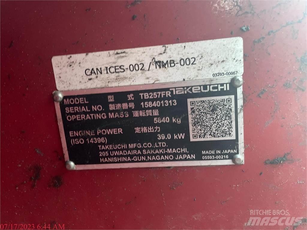 Takeuchi TB257FR 履帶式 挖土機/掘鑿機/挖掘機