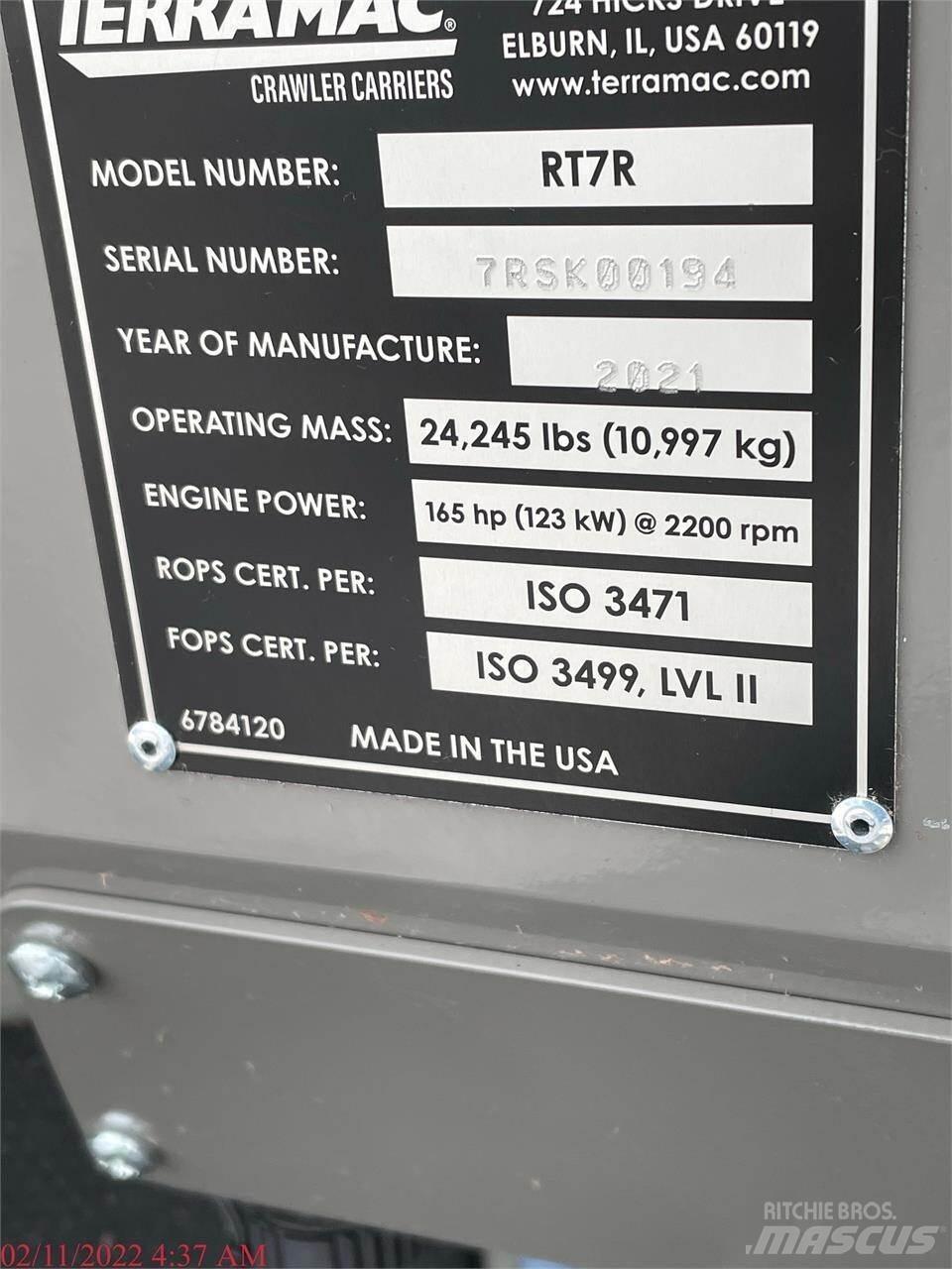 Terramac RT7R 履帶式傾卸車/翻斗車