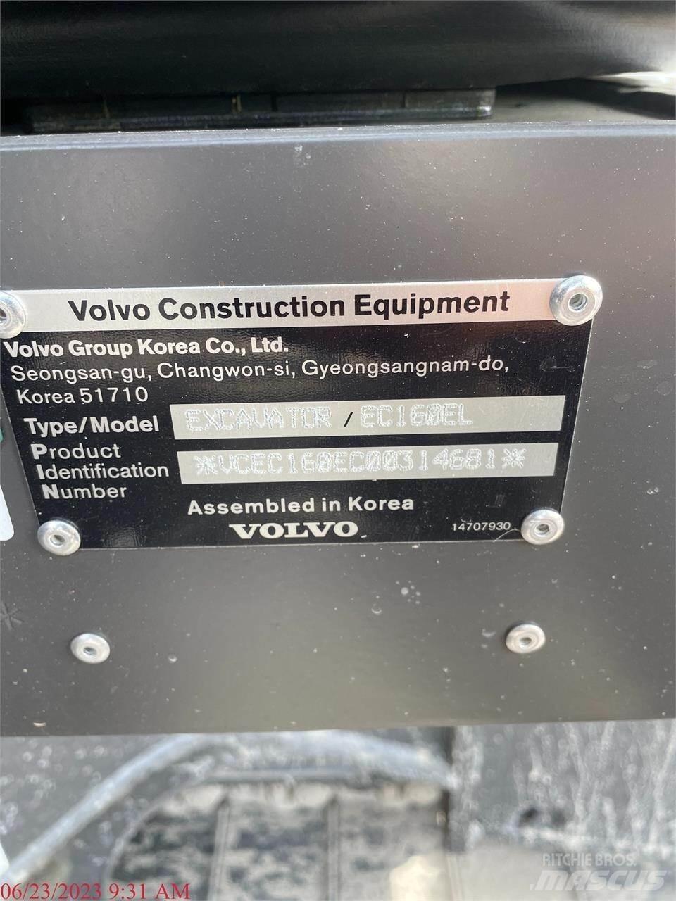 Volvo EC160EL 履帶式 挖土機/掘鑿機/挖掘機