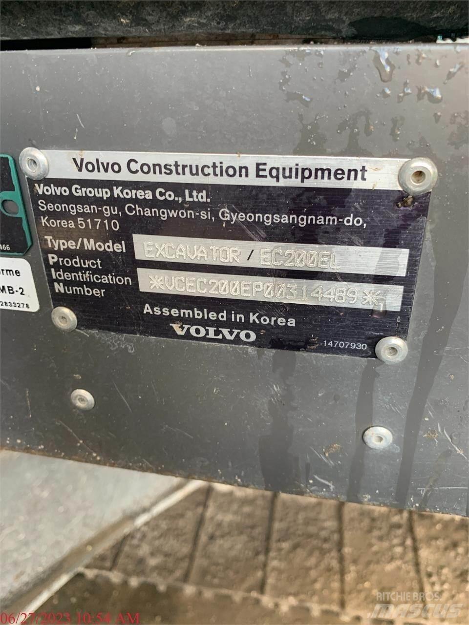 Volvo EC200EL 履帶式 挖土機/掘鑿機/挖掘機