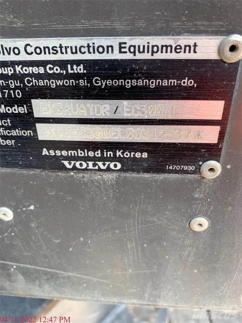 Volvo EC300EL 履帶式 挖土機/掘鑿機/挖掘機