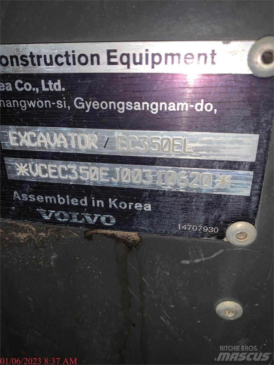 Volvo EC350EL 履帶式 挖土機/掘鑿機/挖掘機