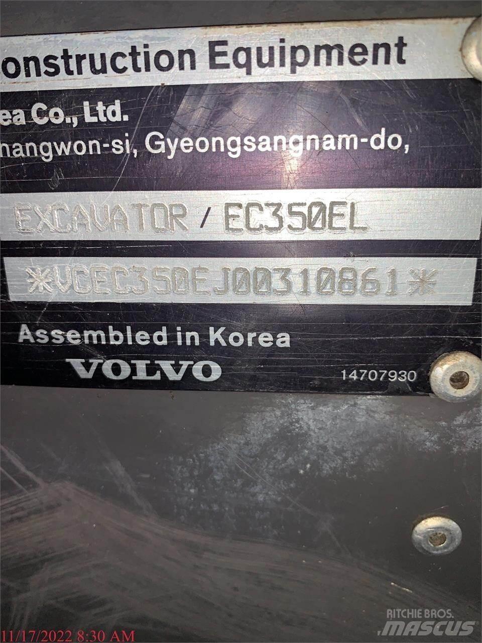 Volvo EC350EL 履帶式 挖土機/掘鑿機/挖掘機