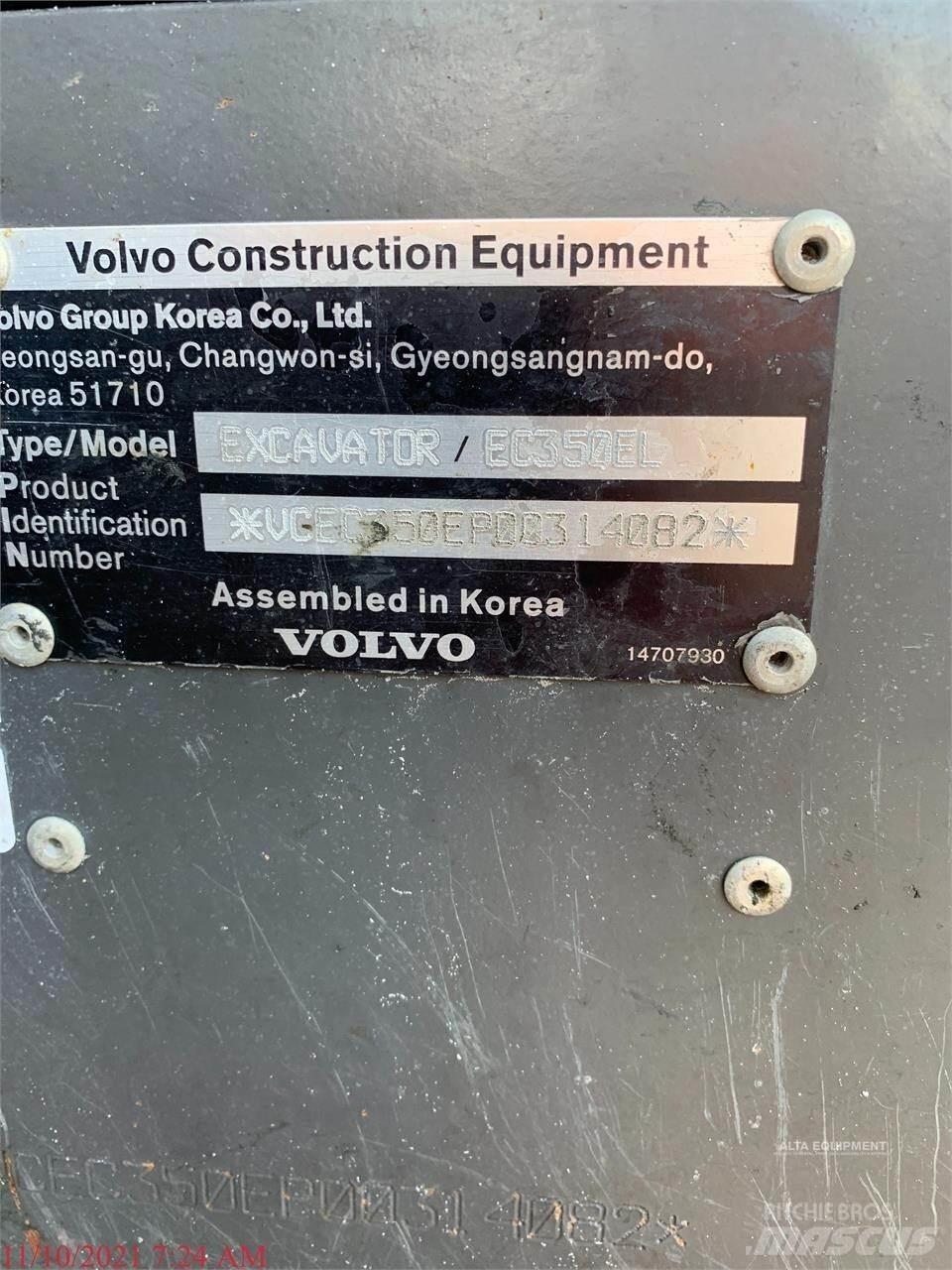 Volvo EC350EL 履帶式 挖土機/掘鑿機/挖掘機