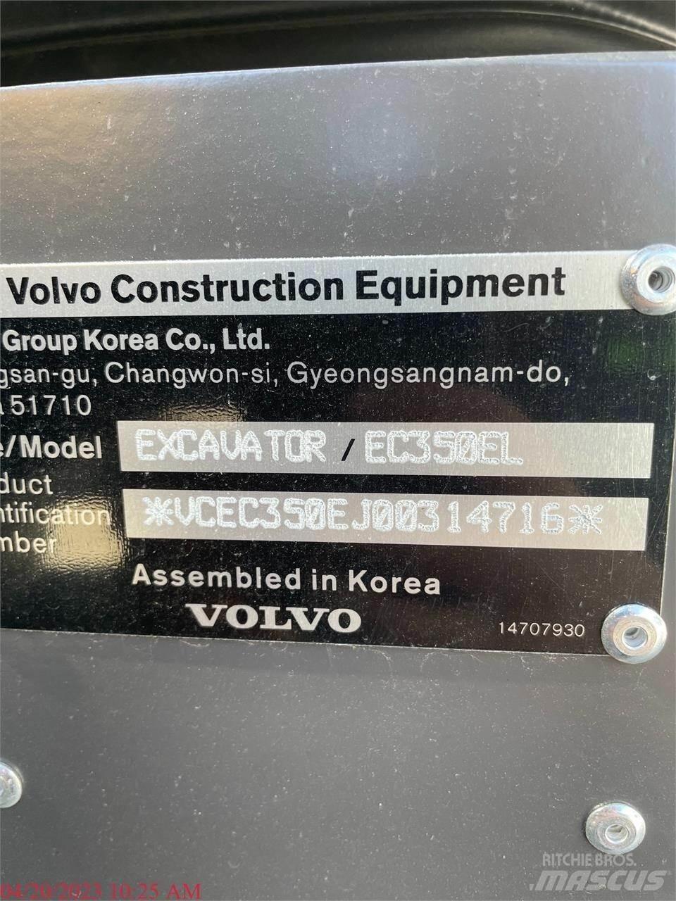 Volvo EC350EL 履帶式 挖土機/掘鑿機/挖掘機
