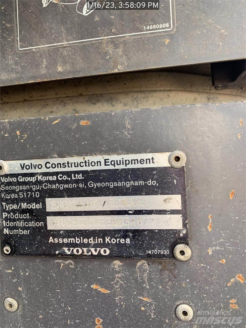 Volvo EC350EL 履帶式 挖土機/掘鑿機/挖掘機