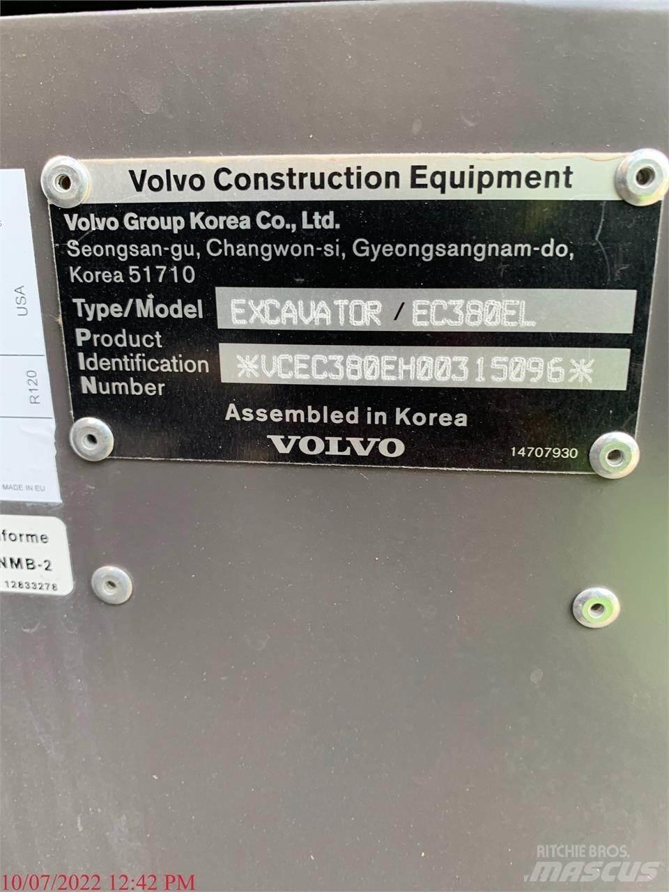 Volvo EC380EL 履帶式 挖土機/掘鑿機/挖掘機
